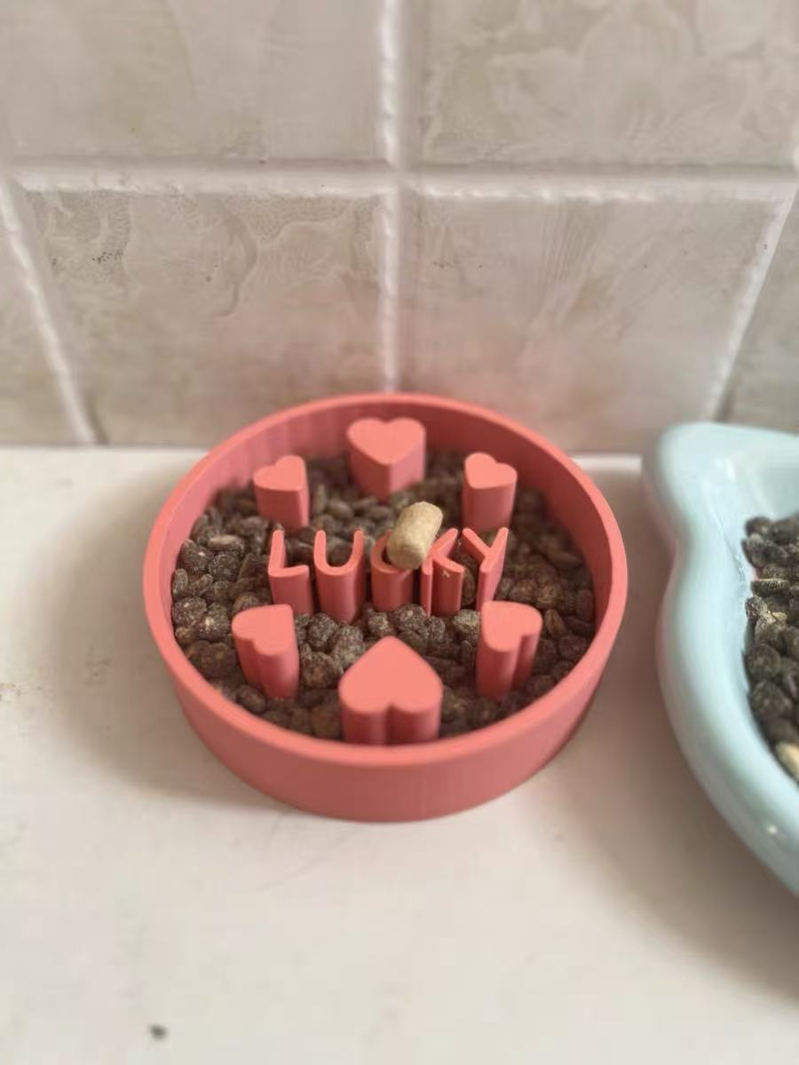 Custom Slow Feeder Dog Bowl - Personalized Dog Bowl with Name - Ideal Slow Feeder for Large and Small Breeds - Unique Design for Healthy Eating