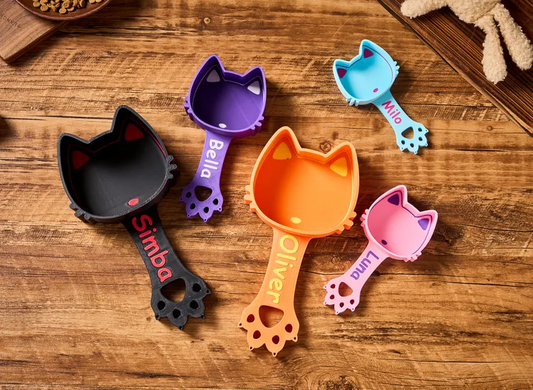 Personalized Cat Food Scoop Custom Cat Food Measuring Cup with Name Pet Accessories Gifts for Pet Lover