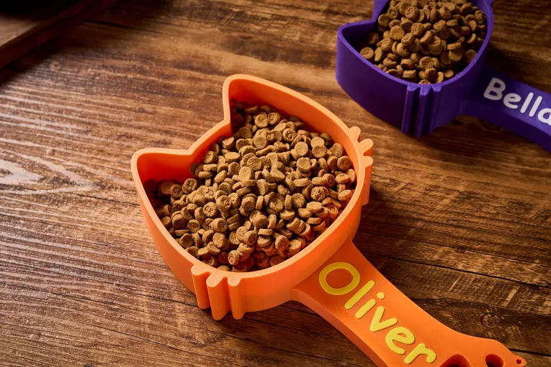 Personalized Cat Food Scoop Custom Cat Food Measuring Cup with Name Pet Accessories Gifts for Pet Lover