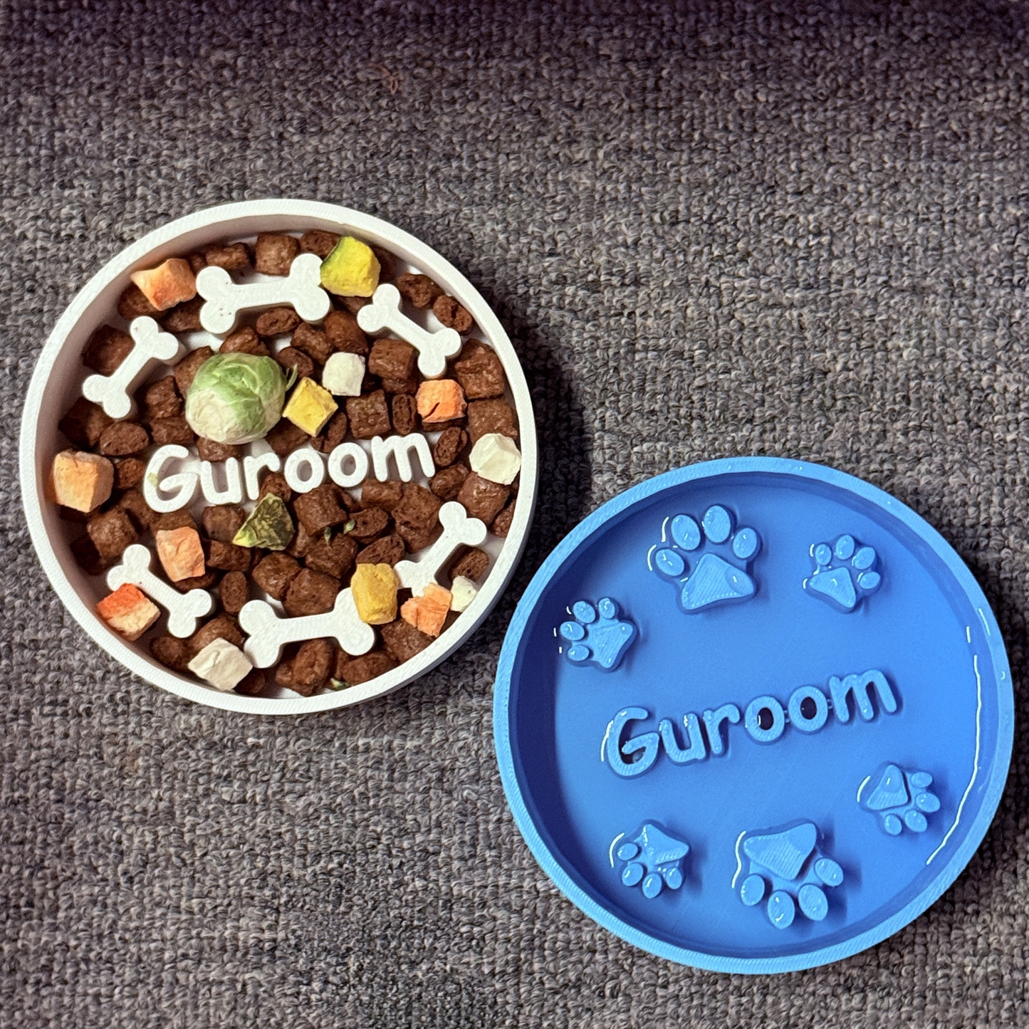 Custom Slow Feeder Dog Bowl - Personalized Dog Bowl with Name - Ideal Slow Feeder for Large and Small Breeds - Unique Design for Healthy Eating